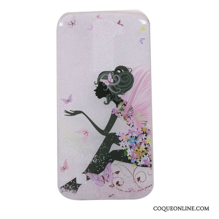 Lg K8 Dessin Animé Fluide Doux Peinture Coque De Téléphone Téléphone Portable Paysage Étui