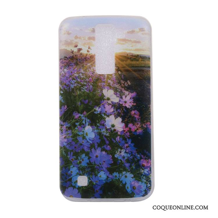 Lg K8 Dessin Animé Fluide Doux Peinture Coque De Téléphone Téléphone Portable Paysage Étui