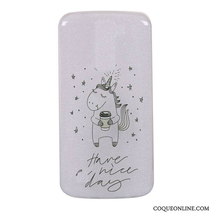 Lg K8 Dessin Animé Fluide Doux Peinture Coque De Téléphone Téléphone Portable Paysage Étui