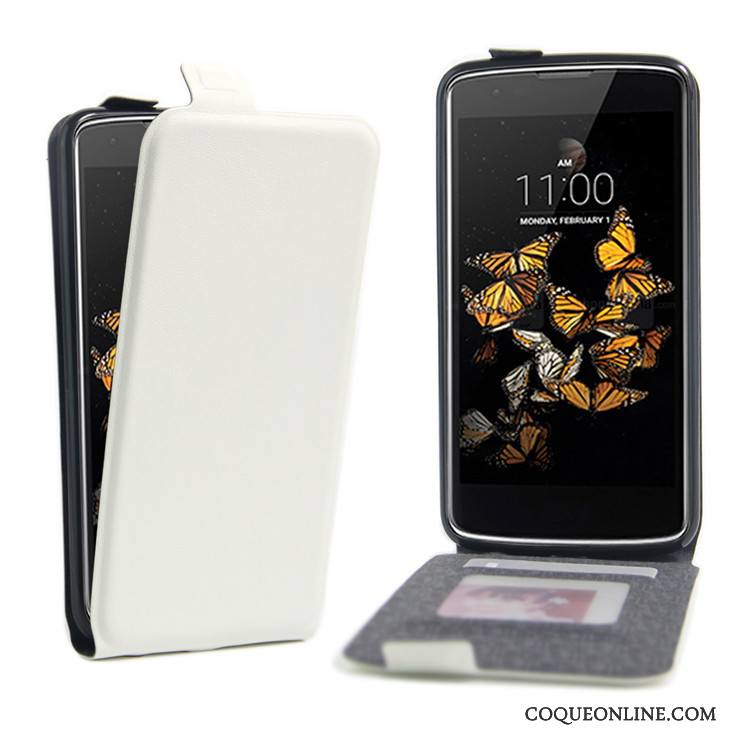 Lg K8 Étui En Cuir Noir Modèle Fleurie Coque De Téléphone Carte Vintage Support