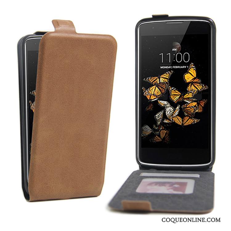 Lg K8 Étui En Cuir Noir Modèle Fleurie Coque De Téléphone Carte Vintage Support