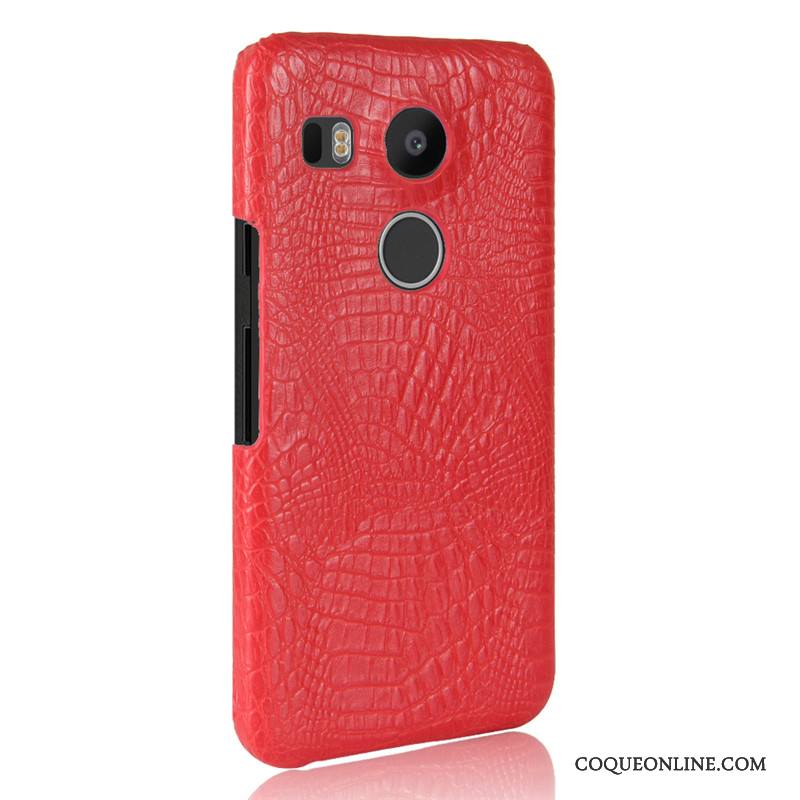 Lg Nexus 5x Coque Crocodile Modèle Business Modèle Fleurie Jaune Difficile Cuir Délavé En Daim