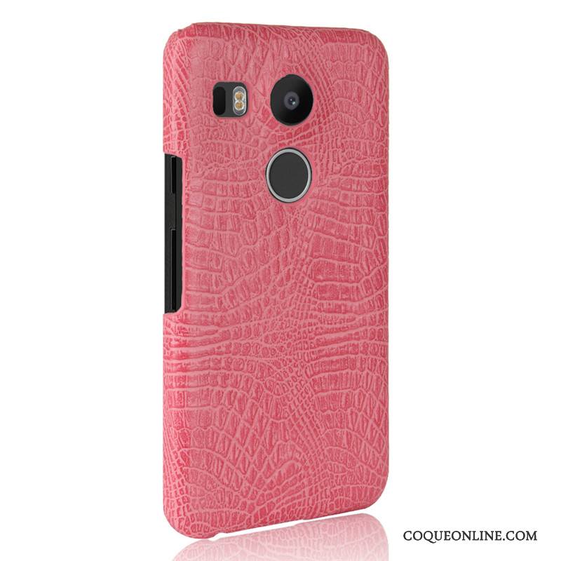 Lg Nexus 5x Coque Crocodile Modèle Business Modèle Fleurie Jaune Difficile Cuir Délavé En Daim