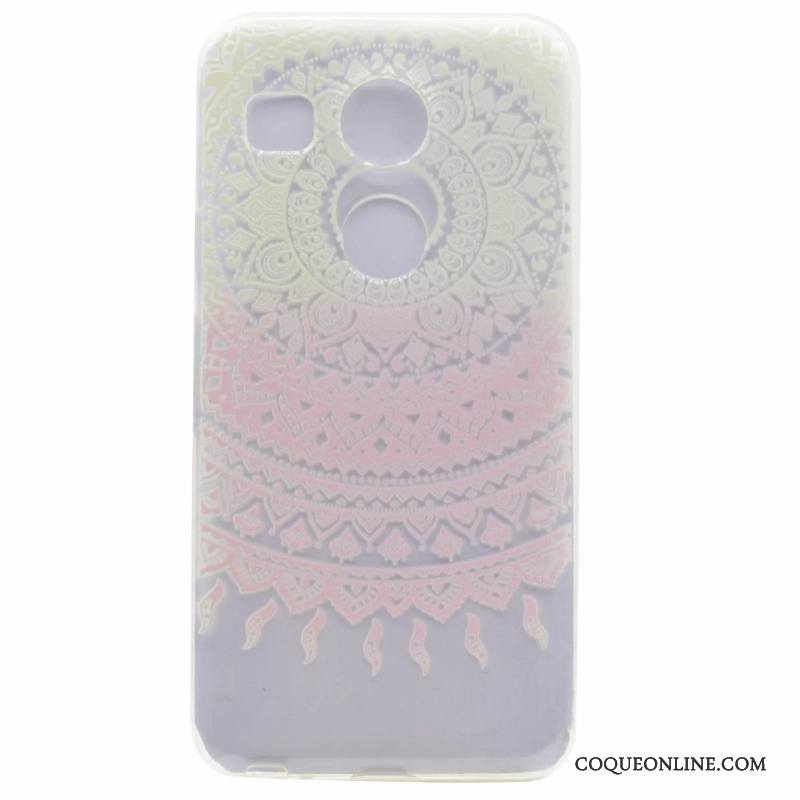 Lg Nexus 5x Coque Violet Protection Dessin Animé Fluide Doux Étui De Téléphone