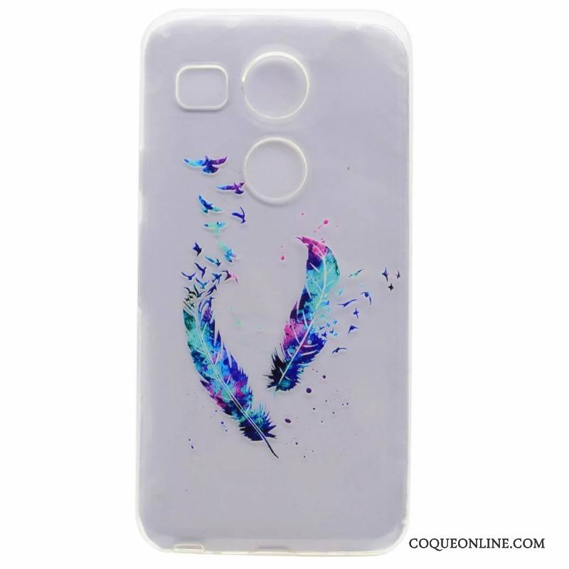 Lg Nexus 5x Coque Violet Protection Dessin Animé Fluide Doux Étui De Téléphone