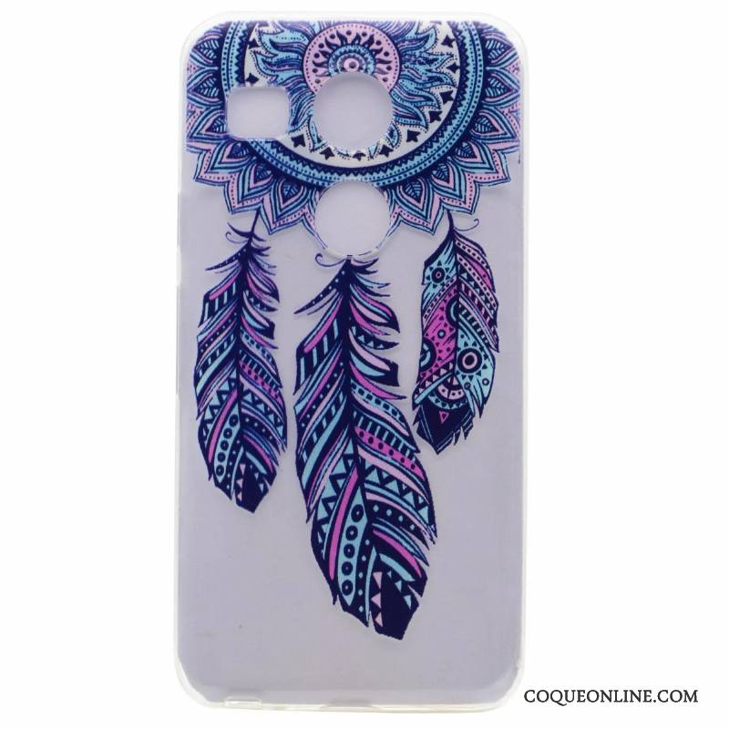 Lg Nexus 5x Coque Violet Protection Dessin Animé Fluide Doux Étui De Téléphone