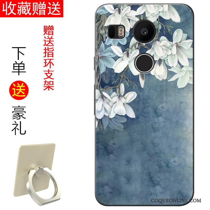 Lg Nexus 5x Peinture Fluide Doux Frais Étui Coque De Téléphone Protection Rose