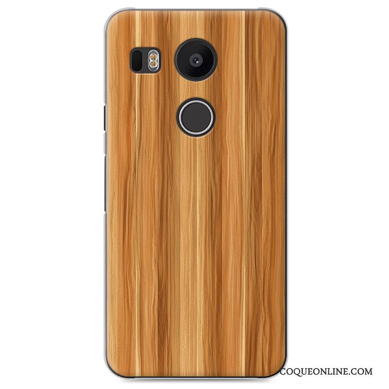 Lg Nexus 5x Téléphone Portable Grain De Bois Tendance Coque Étui De Téléphone Blanc