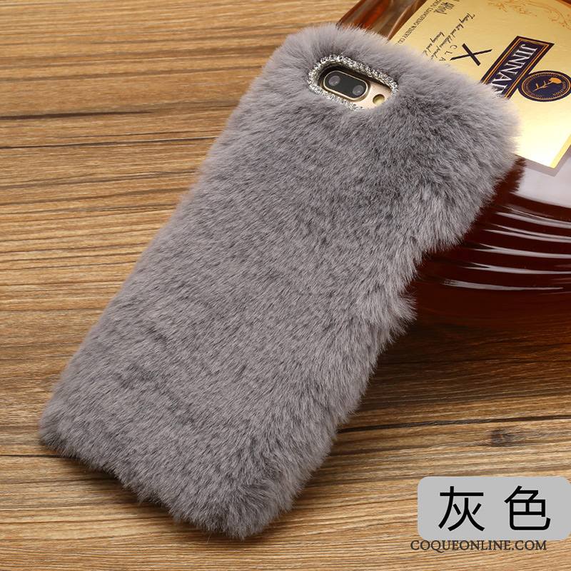 Lg Q6 Coque Bleu Incassable Charmant Mode Étui Peluche Marque De Tendance