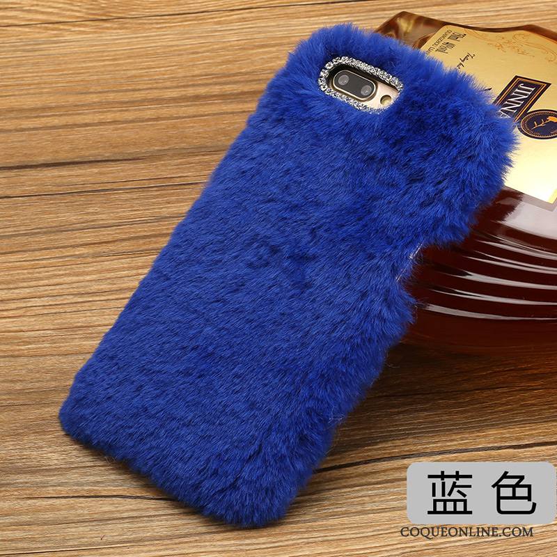 Lg Q6 Coque Bleu Incassable Charmant Mode Étui Peluche Marque De Tendance