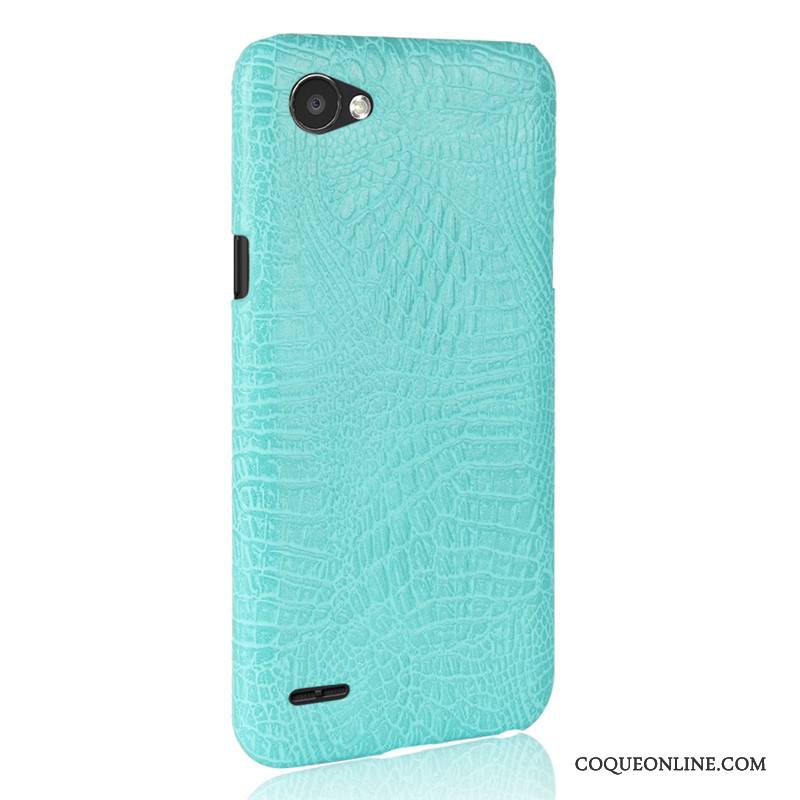 Lg Q6 Coque Business Modèle Fleurie Bleu Clair Tendance De Téléphone Légère