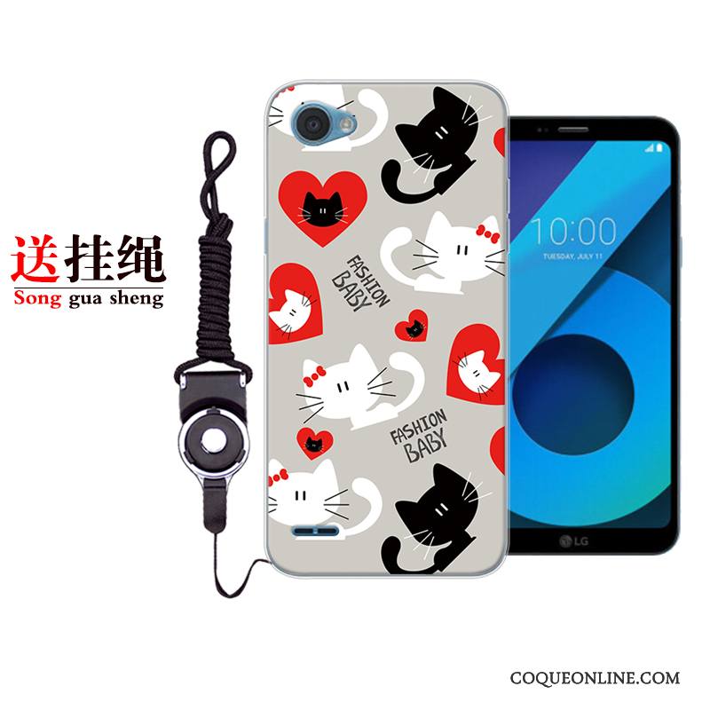 Lg Q6 Coque Charmant Personnalité Silicone Étui Dessin Animé Fluide Doux Protection