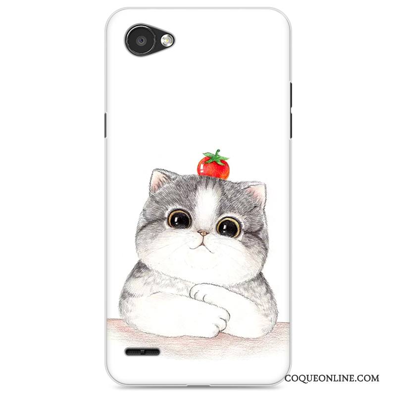 Lg Q6 Coque Peinture Fluide Doux Blanc Nouveau Personnalité Tout Compris Étui