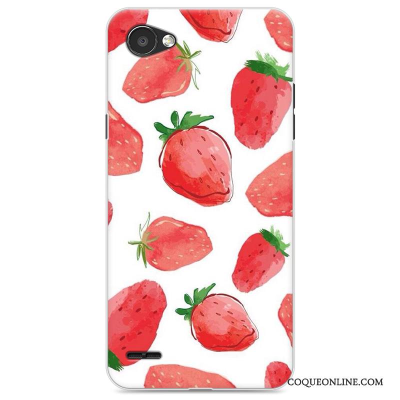 Lg Q6 Coque Peinture Fluide Doux Blanc Nouveau Personnalité Tout Compris Étui