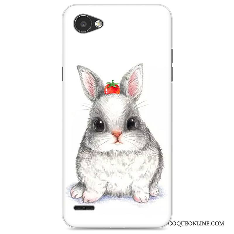 Lg Q6 Coque Peinture Fluide Doux Blanc Nouveau Personnalité Tout Compris Étui