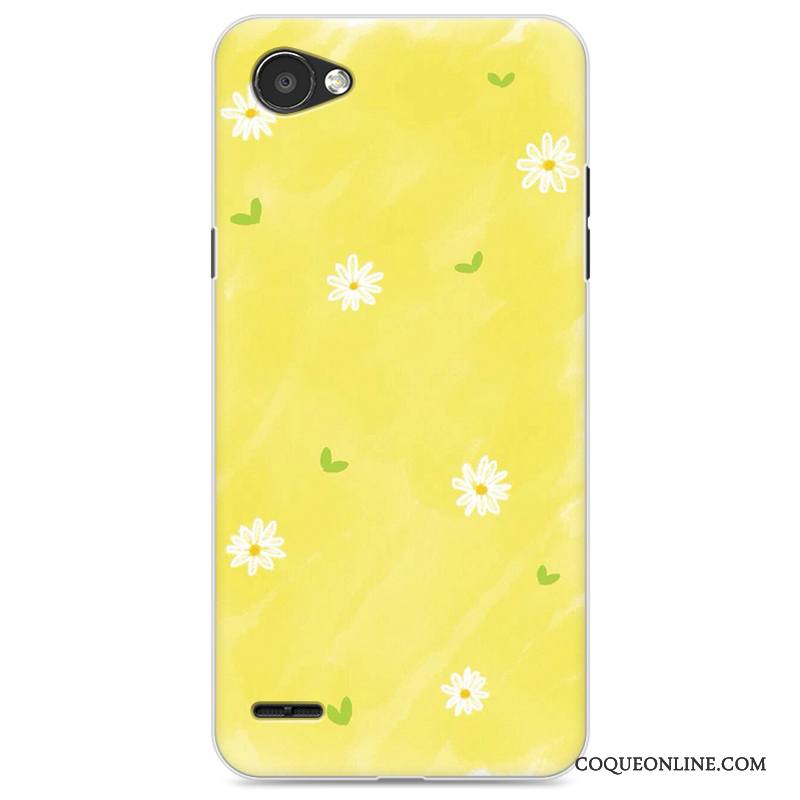 Lg Q6 Coque Peinture Fluide Doux Blanc Nouveau Personnalité Tout Compris Étui