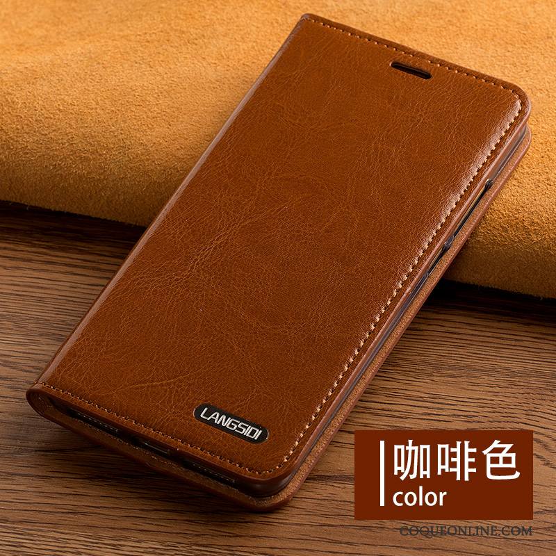 Lg Q6 Coque Tout Compris Luxe Cuir Véritable Étui Protection Incassable Rouge