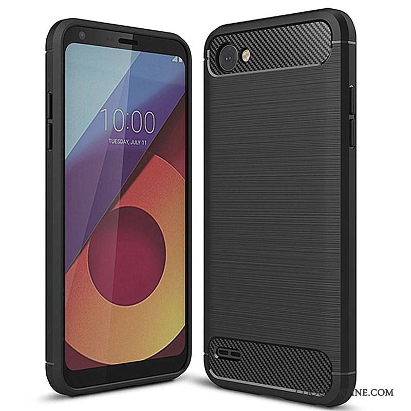 Lg Q6 Coque Téléphone Portable Bleu Étui Fibre Protection Fluide Doux Tout Compris