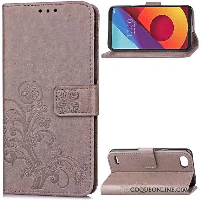 Lg Q6 Coque Étui Ornements Suspendus Créatif Protection Fluide Doux Rouge Incassable