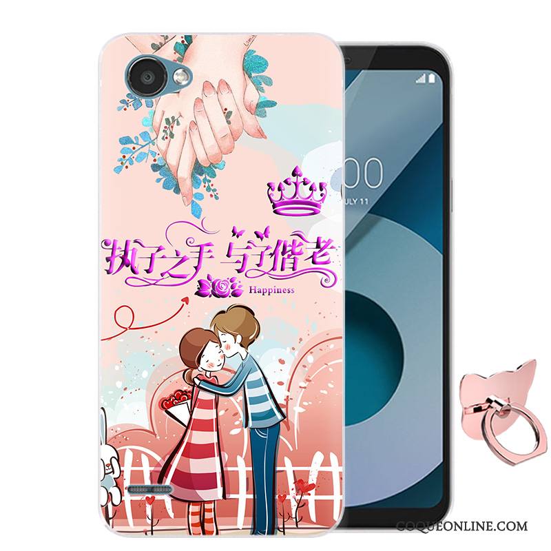 Lg Q6 Coque Étui Silicone Dessin Animé Incassable Protection Téléphone Portable Bleu