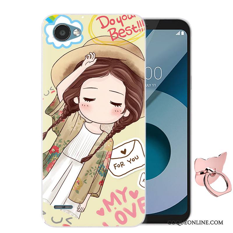 Lg Q6 Coque Étui Silicone Dessin Animé Incassable Protection Téléphone Portable Bleu