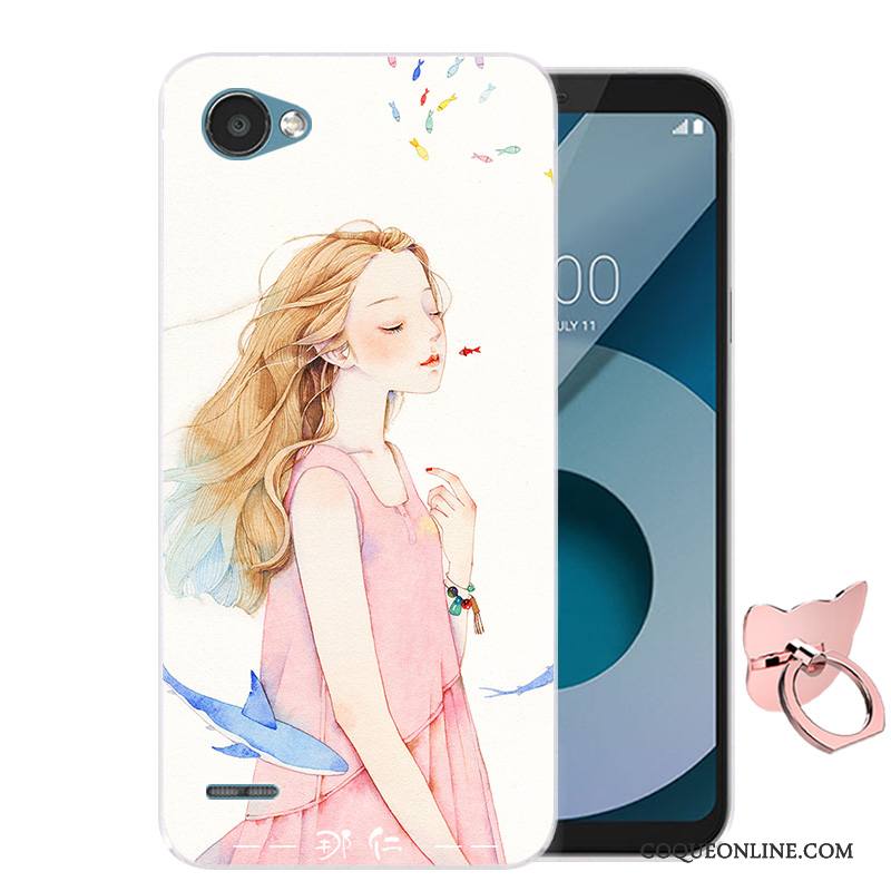 Lg Q6 Coque Étui Silicone Dessin Animé Incassable Protection Téléphone Portable Bleu