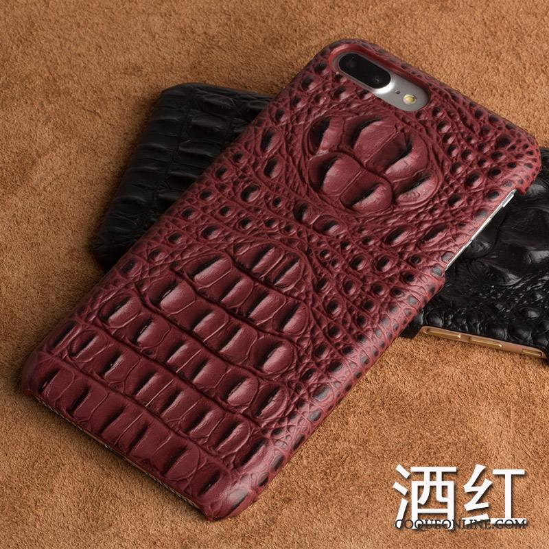 Lg Q6 Marque De Tendance Crocodile Modèle Coque De Téléphone Incassable Créatif Difficile Cuir Véritable