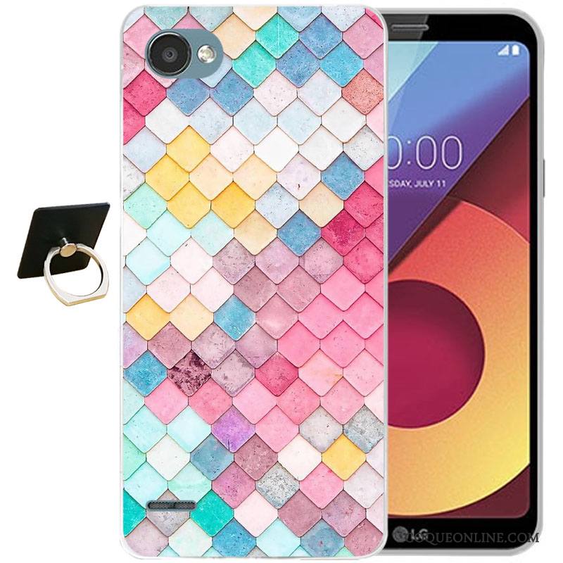 Lg Q6 Multicolore Tout Compris Fluide Doux Silicone Coque De Téléphone Incassable Étui