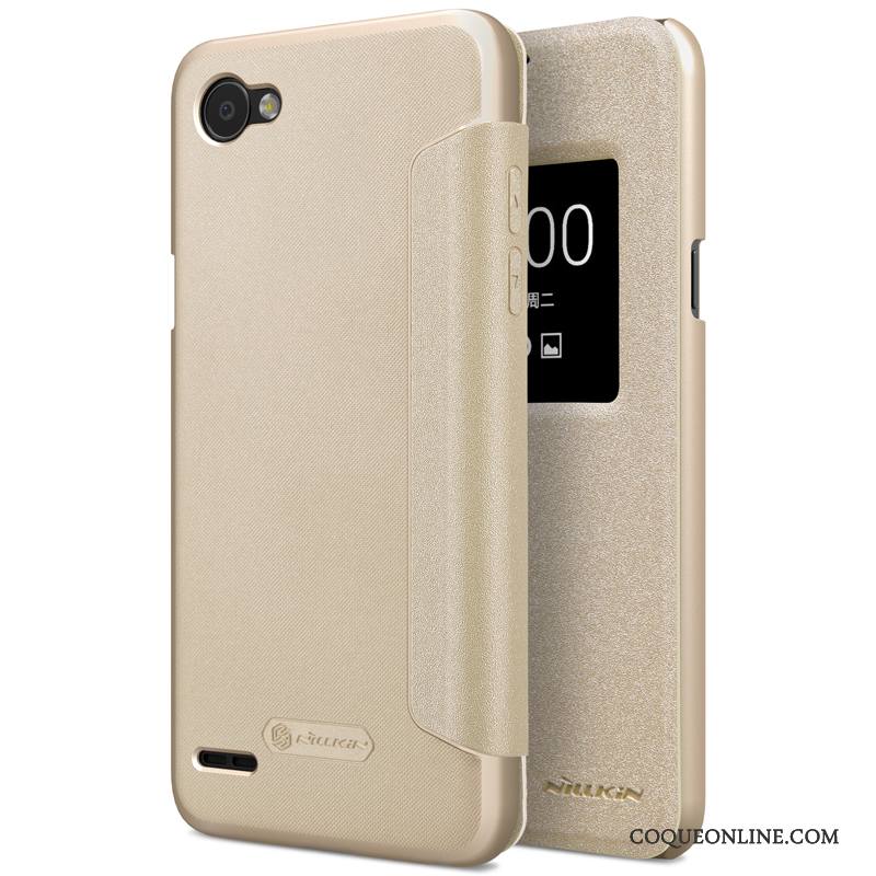 Lg Q6 Étui En Cuir Protection Housse Coque Ouvrir La Fenêtre Légères De Téléphone