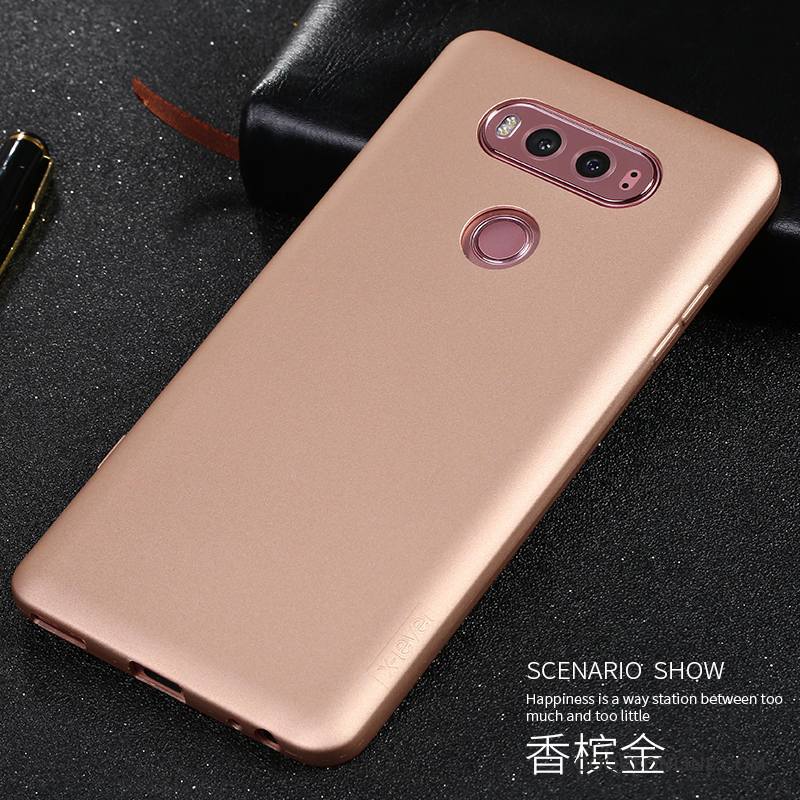 Lg V20 Coque De Téléphone Silicone Étui Tout Compris Protection Délavé En Daim Fluide Doux