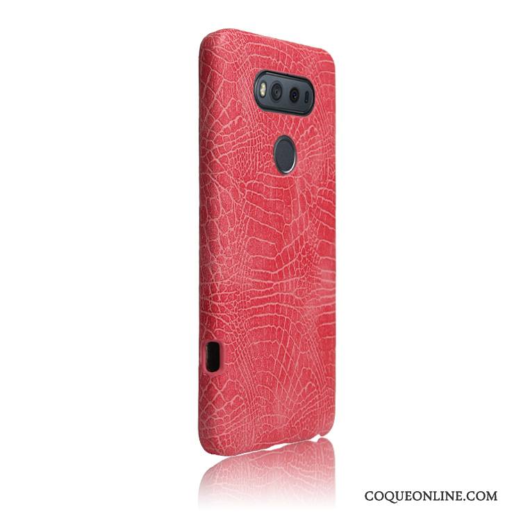 Lg V20 Coque De Téléphone Étui Crocodile Vintage Protection Étui En Cuir Légères