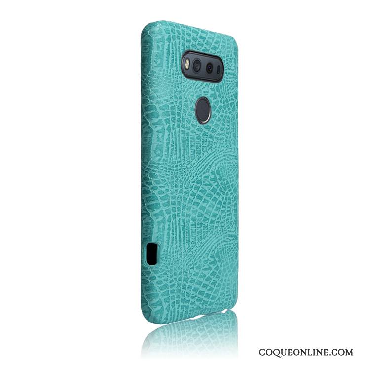 Lg V20 Coque De Téléphone Étui Crocodile Vintage Protection Étui En Cuir Légères