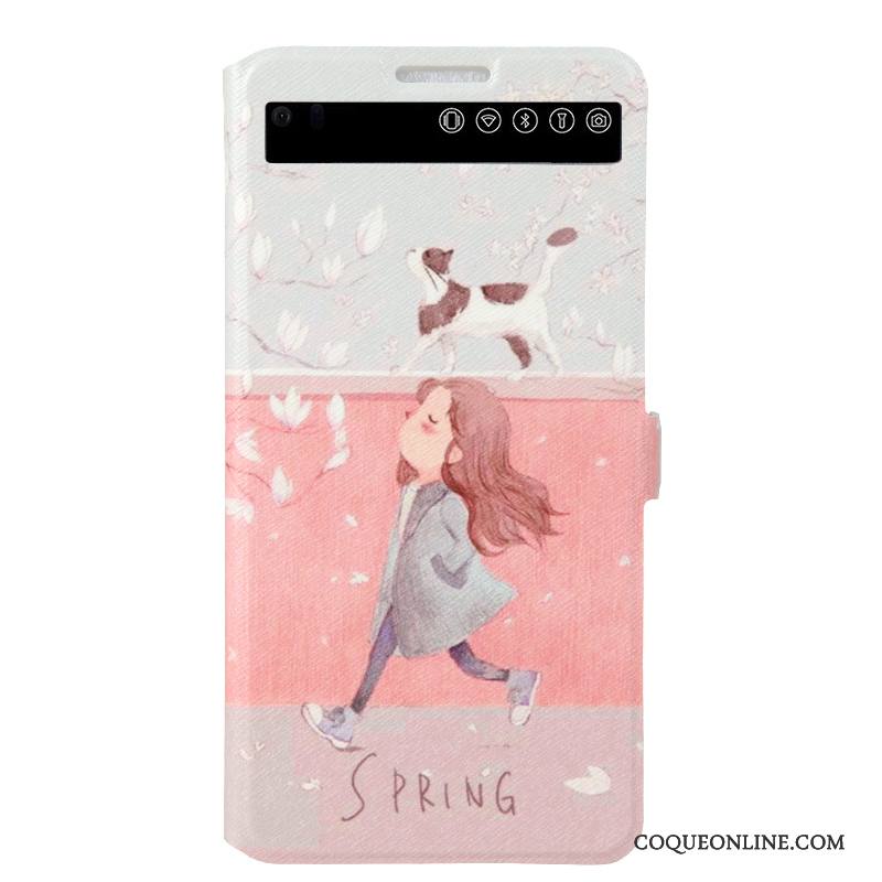 Lg V20 Coque Dormance Tendance Housse Fluide Doux Support Étui Rose