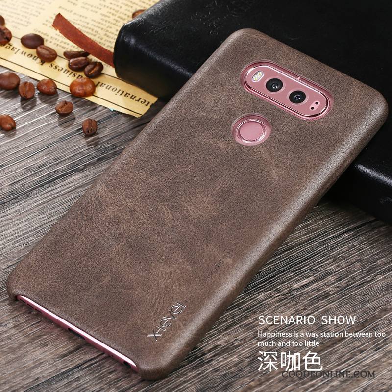 Lg V20 Coque Foncé Très Mince Nouveau Incassable Vintage Étui Protection