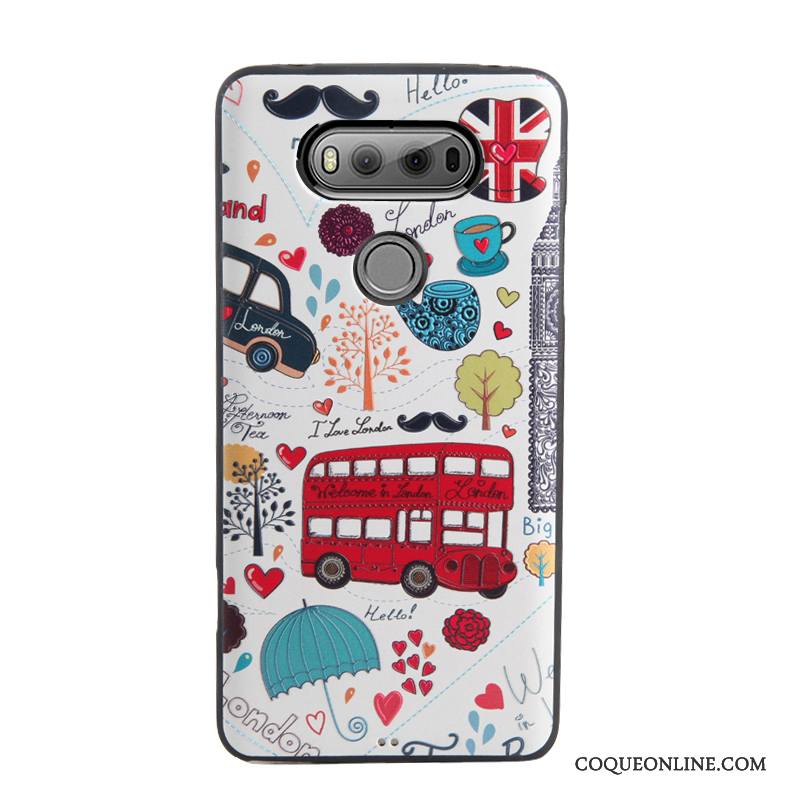 Lg V20 Coque Multicolore Protection Fluide Doux Tout Compris Gaufrage Incassable Silicone