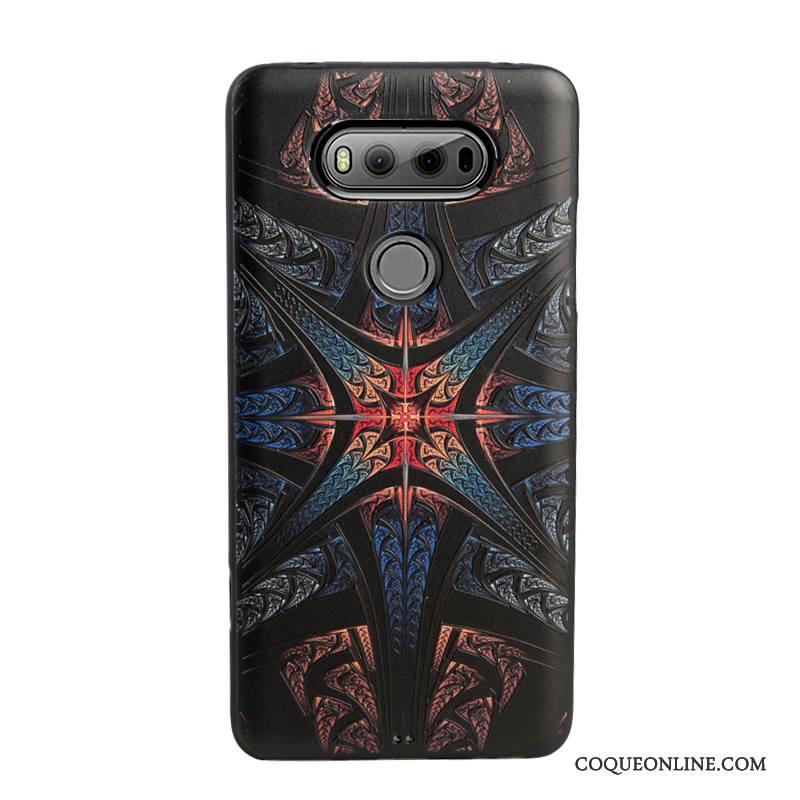 Lg V20 Coque Multicolore Protection Fluide Doux Tout Compris Gaufrage Incassable Silicone