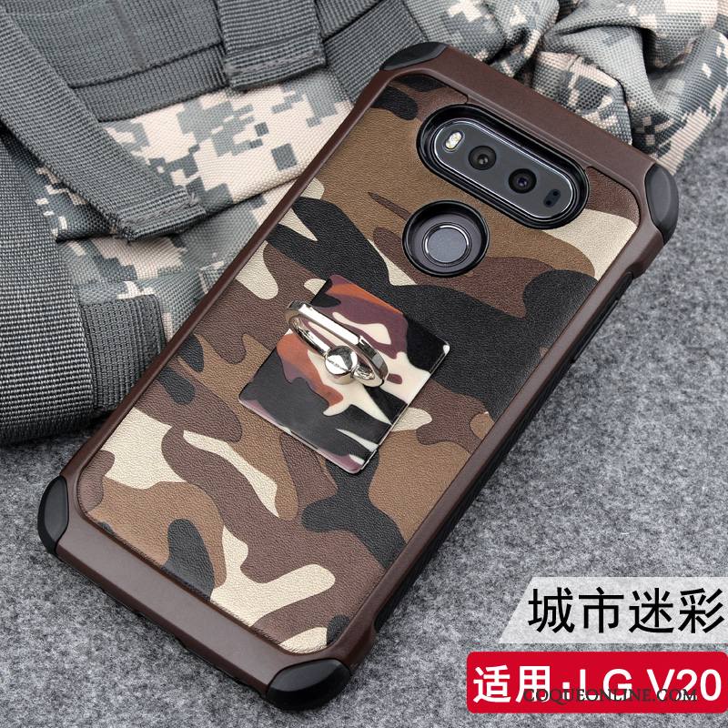 Lg V20 Fluide Doux Camouflage Protection Tendance Coque Incassable Étui