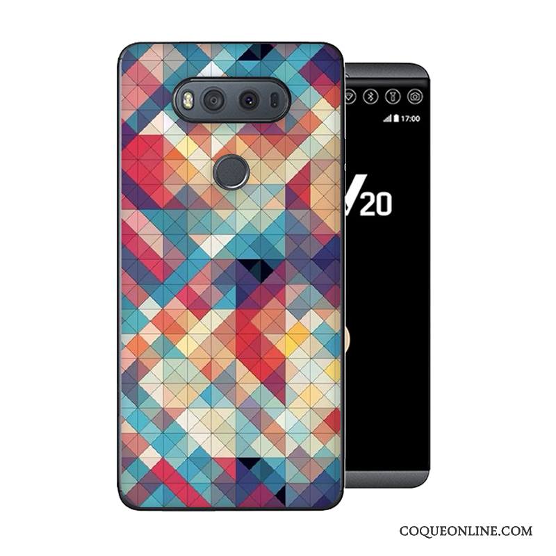 Lg V20 Incassable Protection Nouveau Fluide Doux Coque De Téléphone Peinture Gris