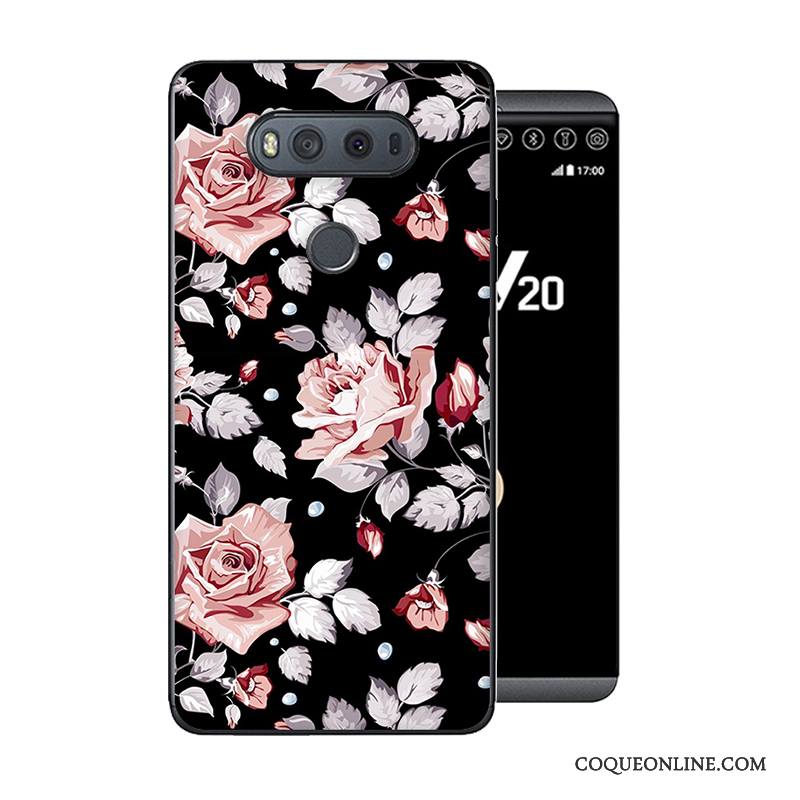 Lg V20 Incassable Protection Nouveau Fluide Doux Coque De Téléphone Peinture Gris