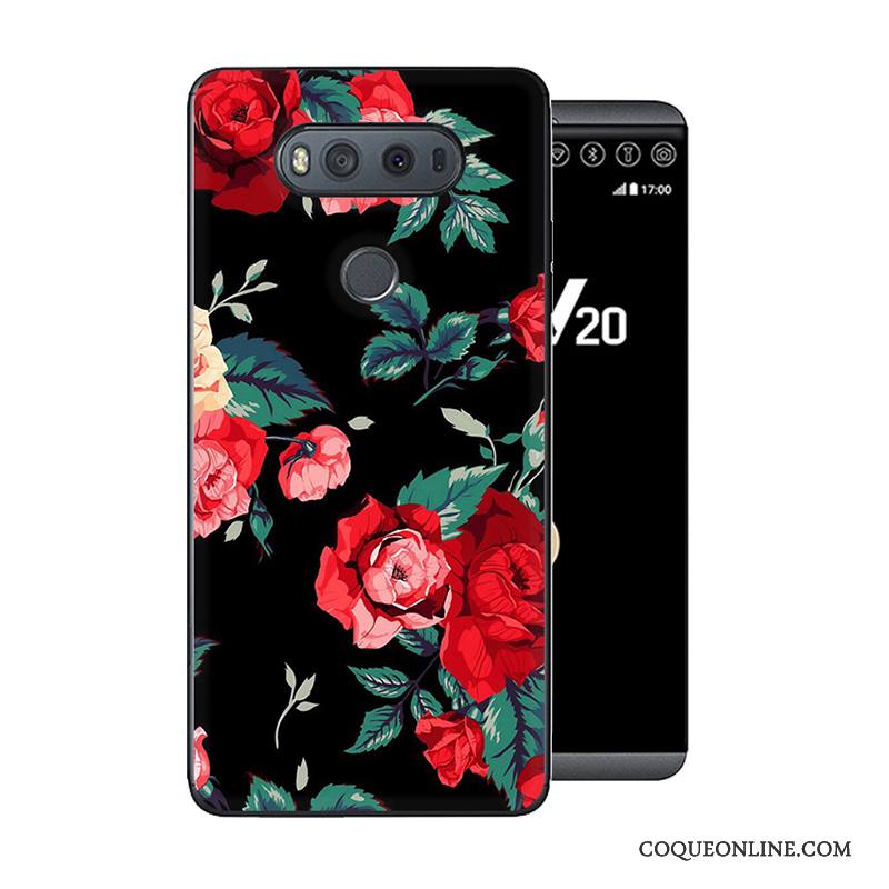 Lg V20 Incassable Protection Nouveau Fluide Doux Coque De Téléphone Peinture Gris