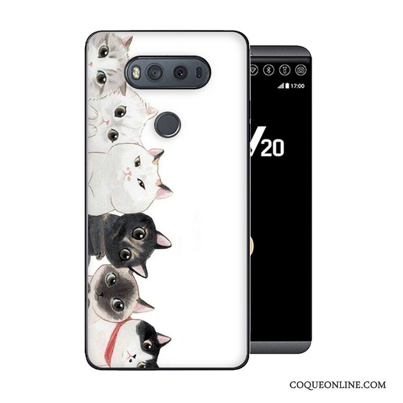 Lg V20 Incassable Protection Nouveau Fluide Doux Coque De Téléphone Peinture Gris