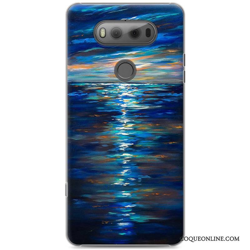 Lg V20 Peinture Coque De Téléphone Incassable Gris Personnalité Très Mince Créatif