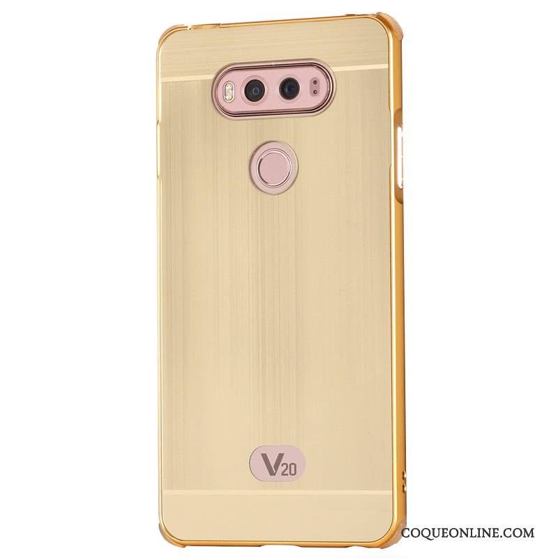 Lg V20 Protection Métal Border Coque De Téléphone Incassable Tendance Téléphone Portable