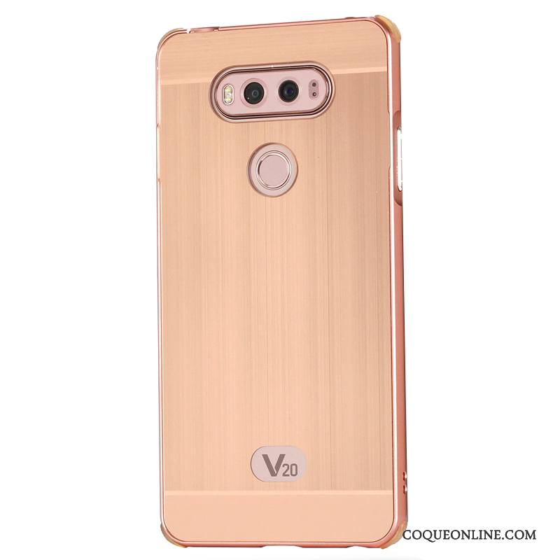 Lg V20 Protection Métal Border Coque De Téléphone Incassable Tendance Téléphone Portable