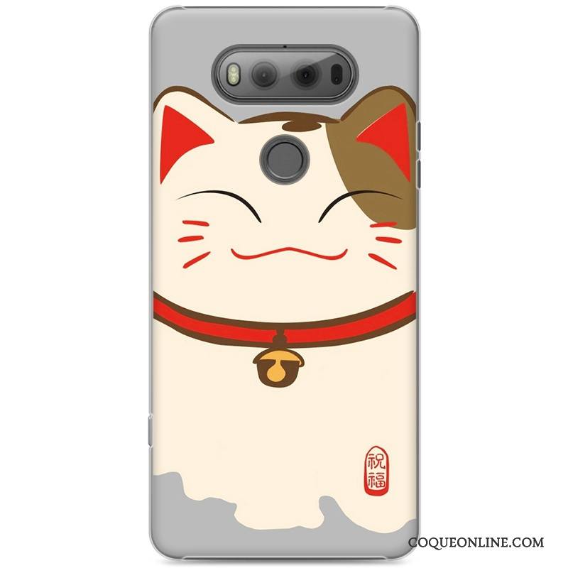 Lg V20 Téléphone Portable Étui Coque De Téléphone Dessin Animé Rose Peinture