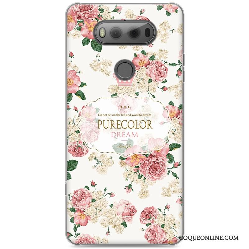 Lg V20 Téléphone Portable Étui Coque De Téléphone Dessin Animé Rose Peinture