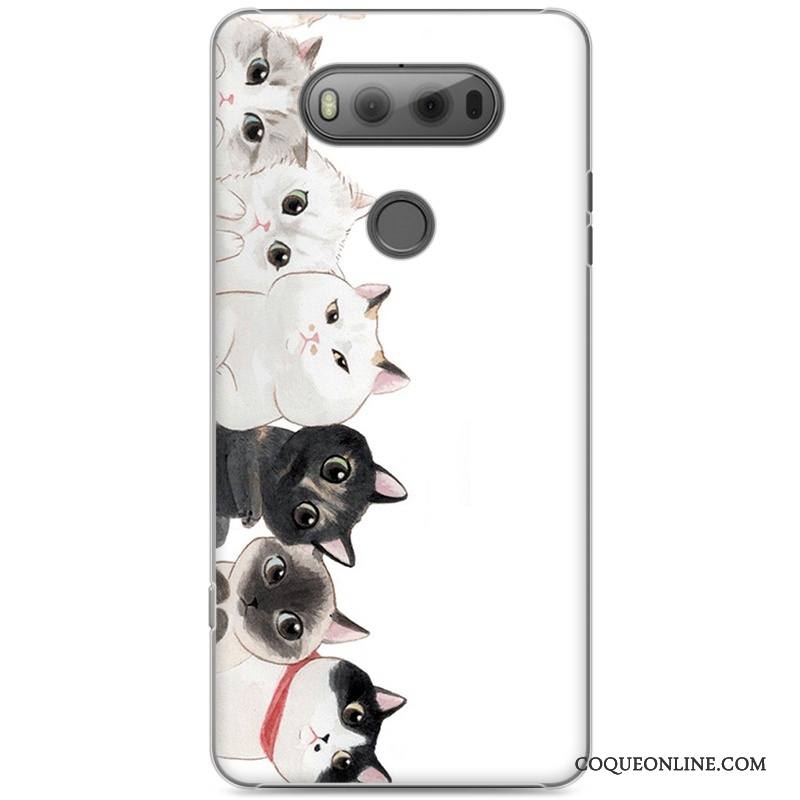 Lg V20 Téléphone Portable Étui Coque De Téléphone Dessin Animé Rose Peinture