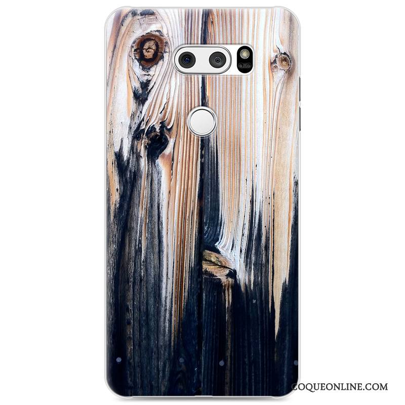 Lg V30 Bois Personnalité Peinture Coque De Téléphone Étui Protection Incassable