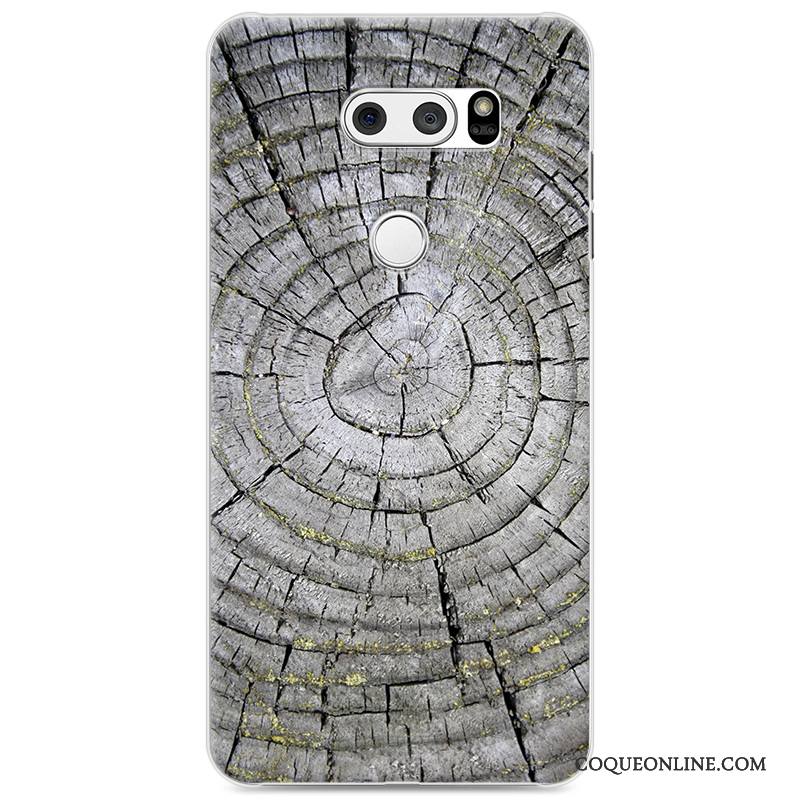 Lg V30 Bois Personnalité Peinture Coque De Téléphone Étui Protection Incassable