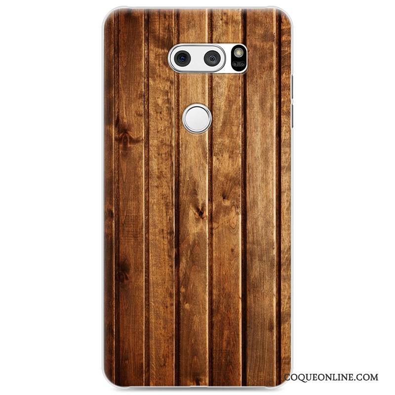 Lg V30 Bois Personnalité Peinture Coque De Téléphone Étui Protection Incassable